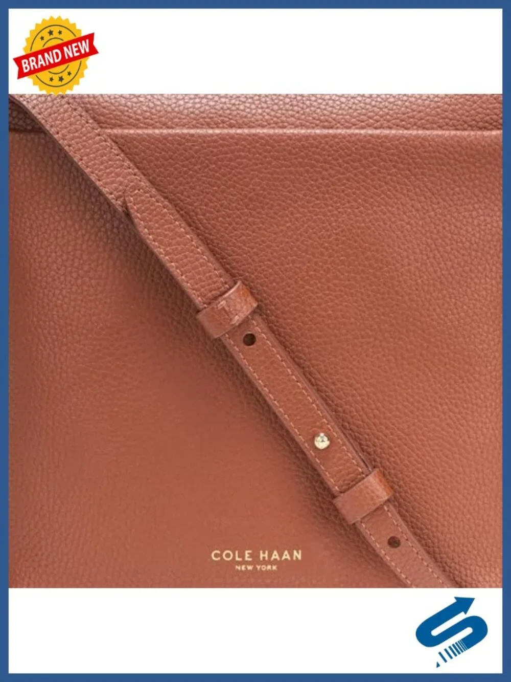 Leather Crossbody Bag with Adjustable Strap and Top Zip Closure